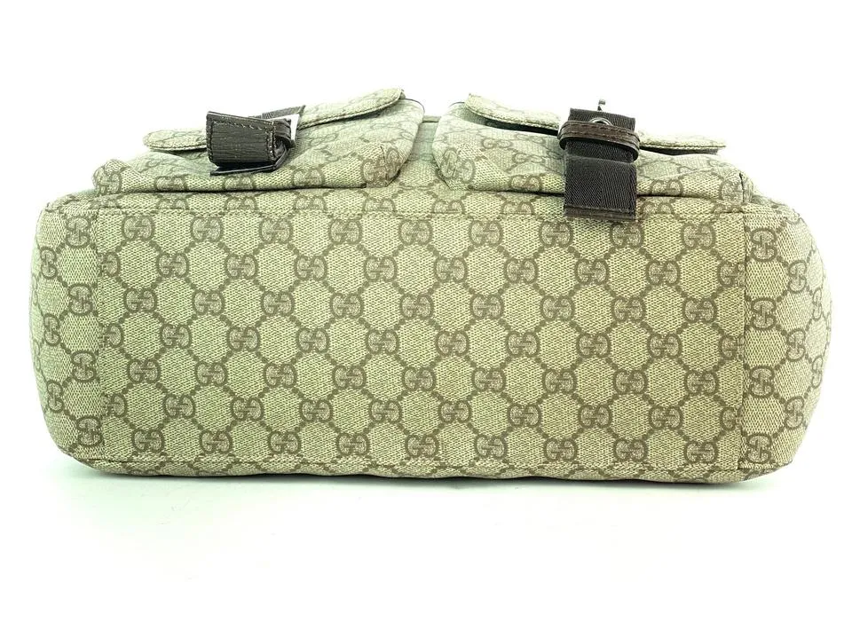 Gucci Monogram Signature Double Pocket Supreme Satchel 4GG910