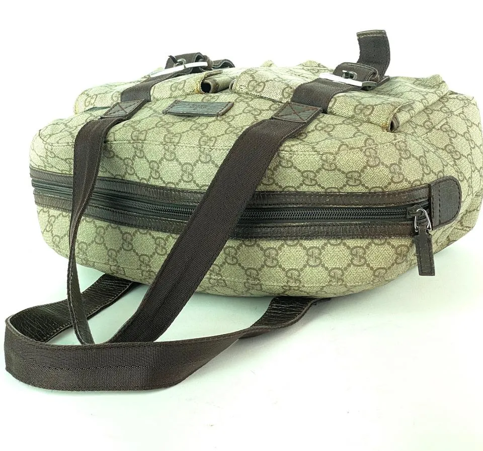 Gucci Monogram Signature Double Pocket Supreme Satchel 4GG910