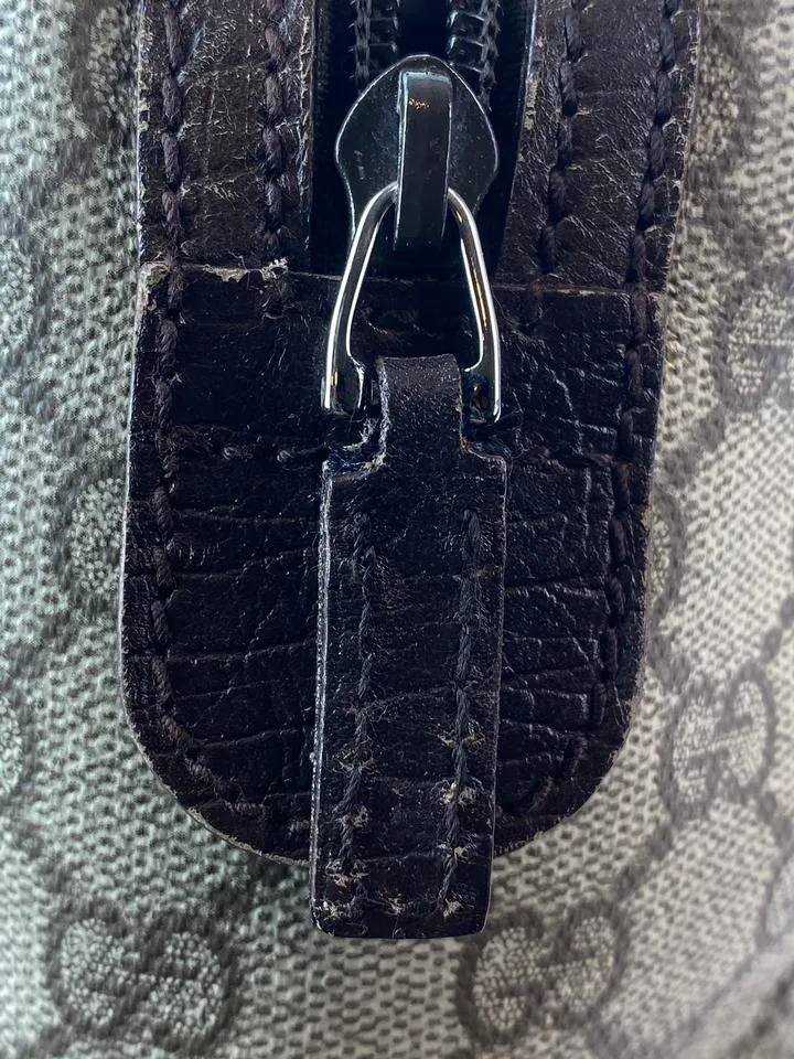 Gucci Monogram Signature Double Pocket Supreme Satchel 4GG910
