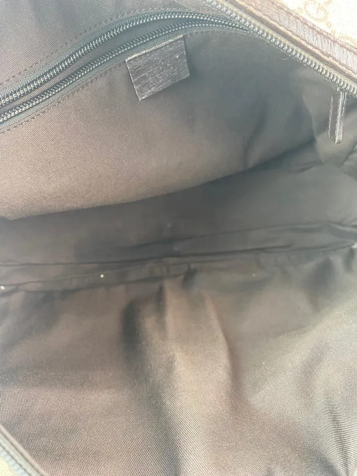 Gucci Monogram Signature Double Pocket Supreme Satchel 4GG910