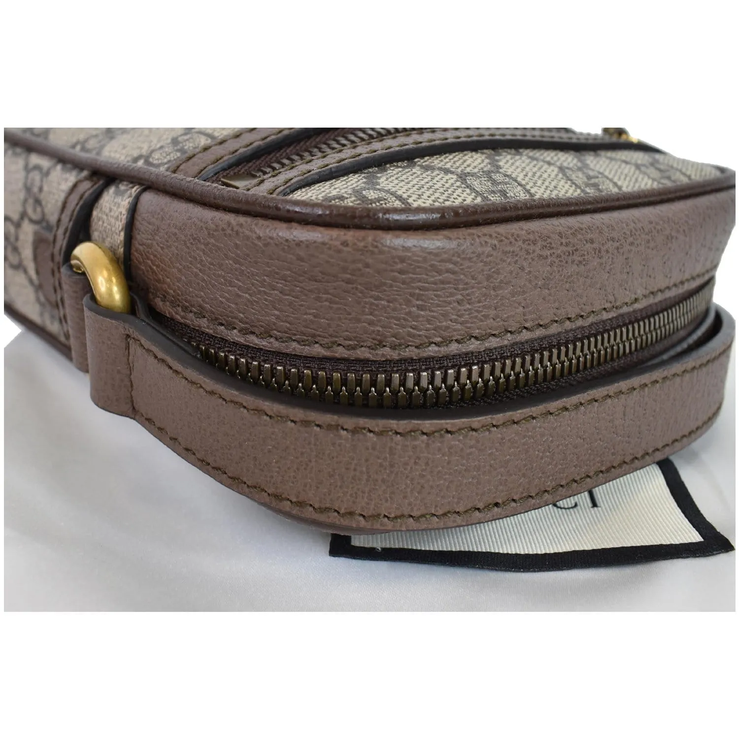 GUCCI Ophidia GG Supreme Canvas Shoulder Bag Beige 598127