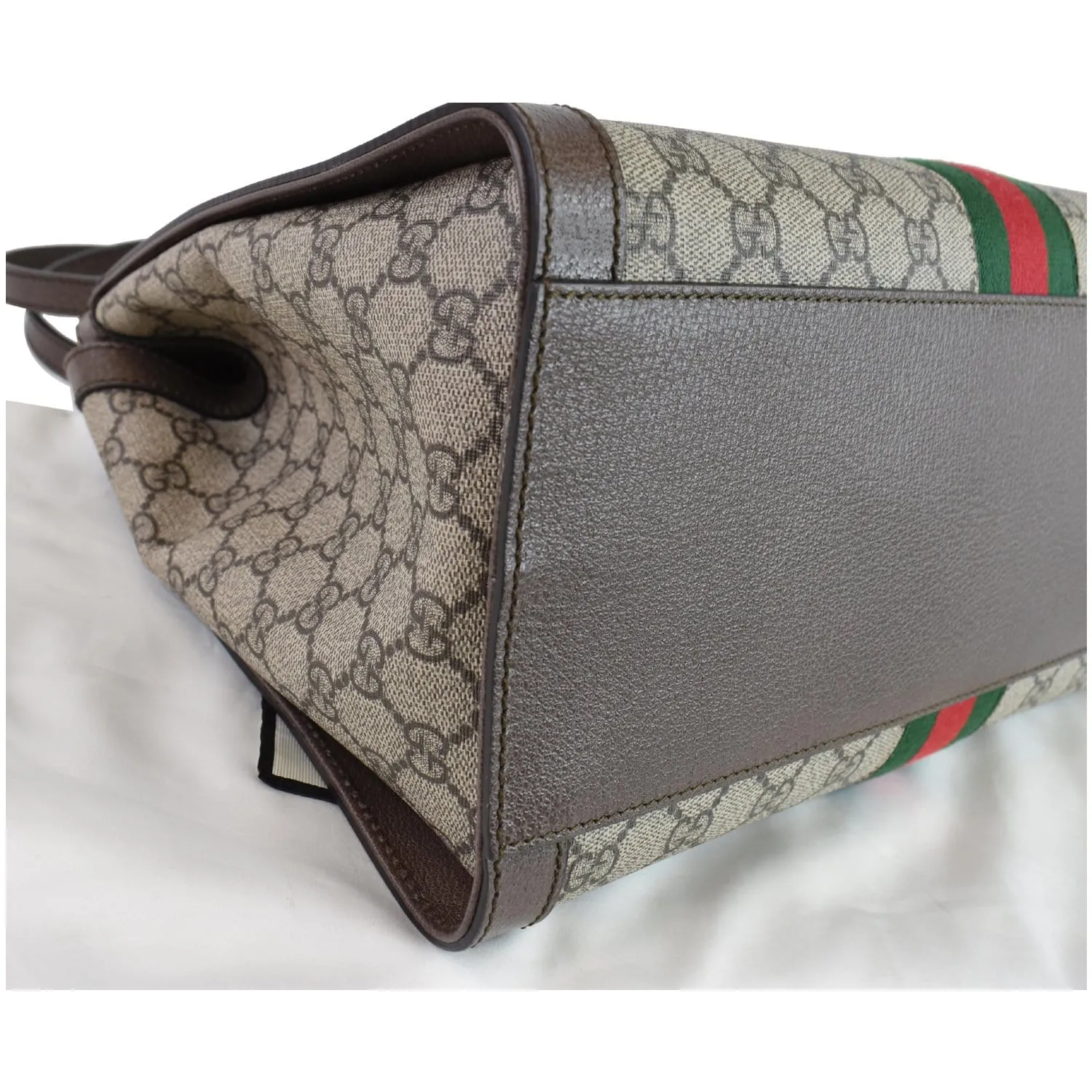 GUCCI Ophidia Medium GG Supreme Tote Shoulder Bag Beige 524537