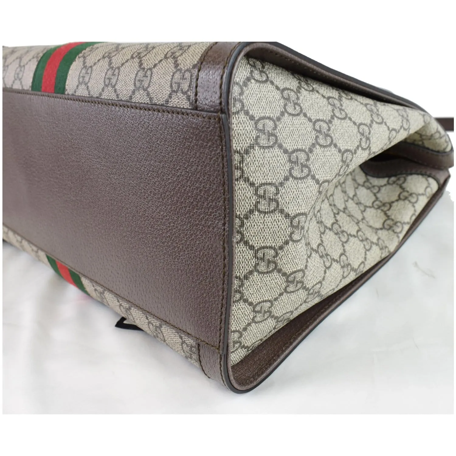 GUCCI Ophidia Medium GG Supreme Tote Shoulder Bag Beige 524537