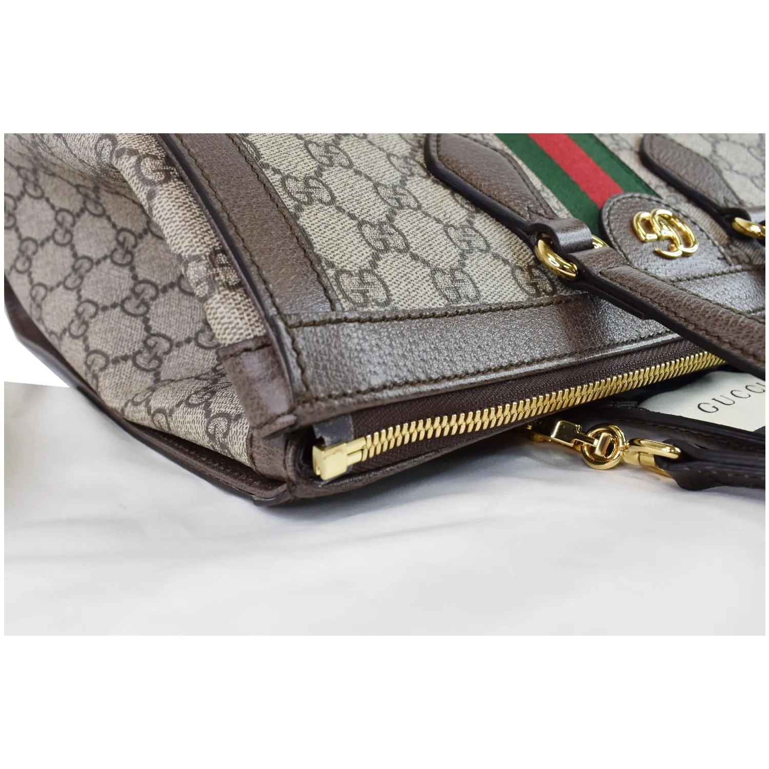 GUCCI Ophidia Medium GG Supreme Tote Shoulder Bag Beige 524537