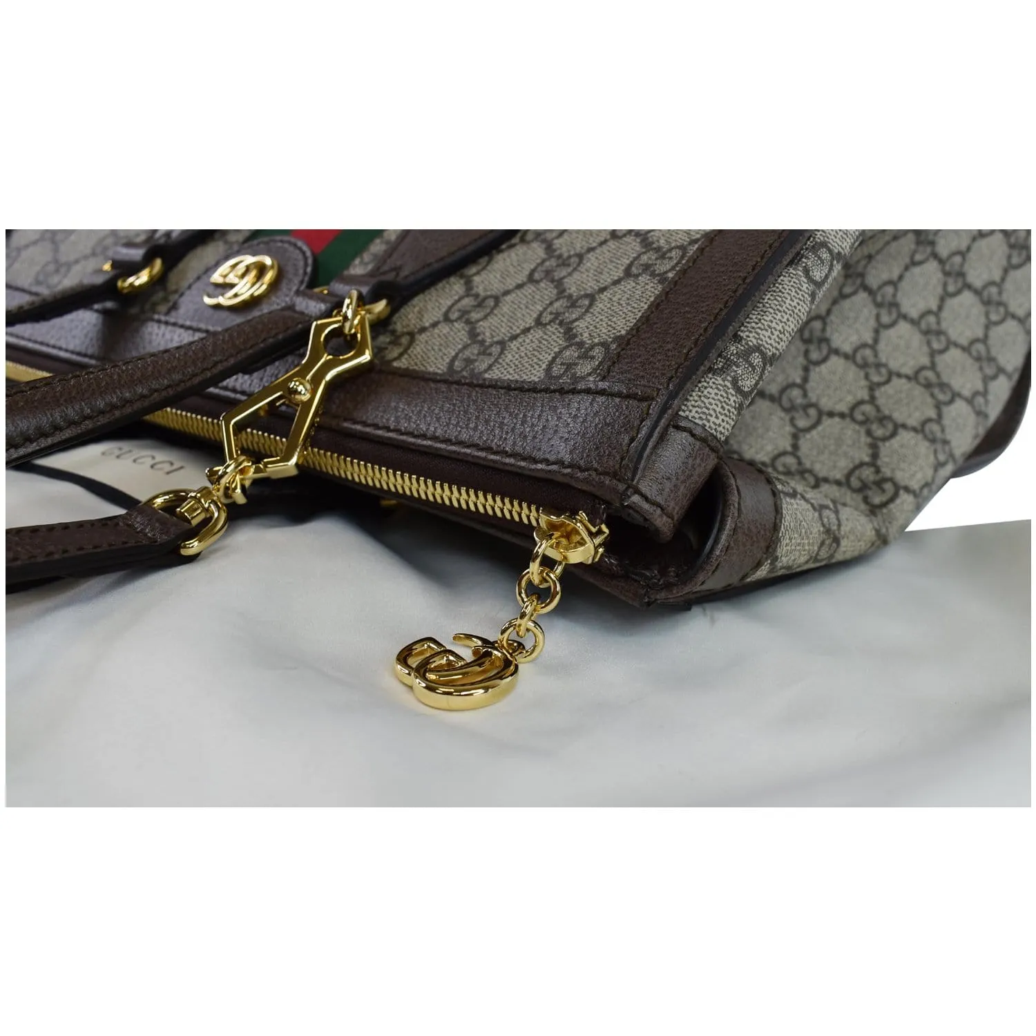 GUCCI Ophidia Medium GG Supreme Tote Shoulder Bag Beige 524537
