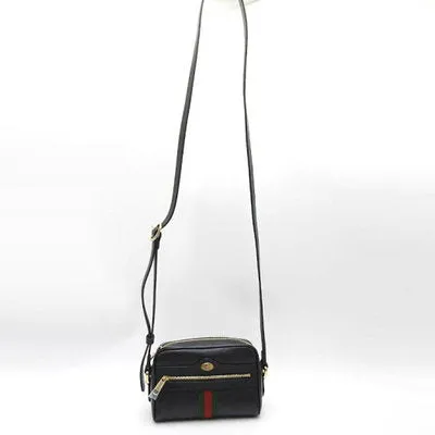 Gucci Ophidia Mini Shoulder Bag with Web in Black
