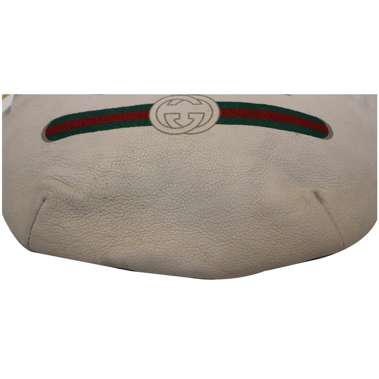 GUCCI Print Leather White Belt Waist Bum Bag Medium 530412
