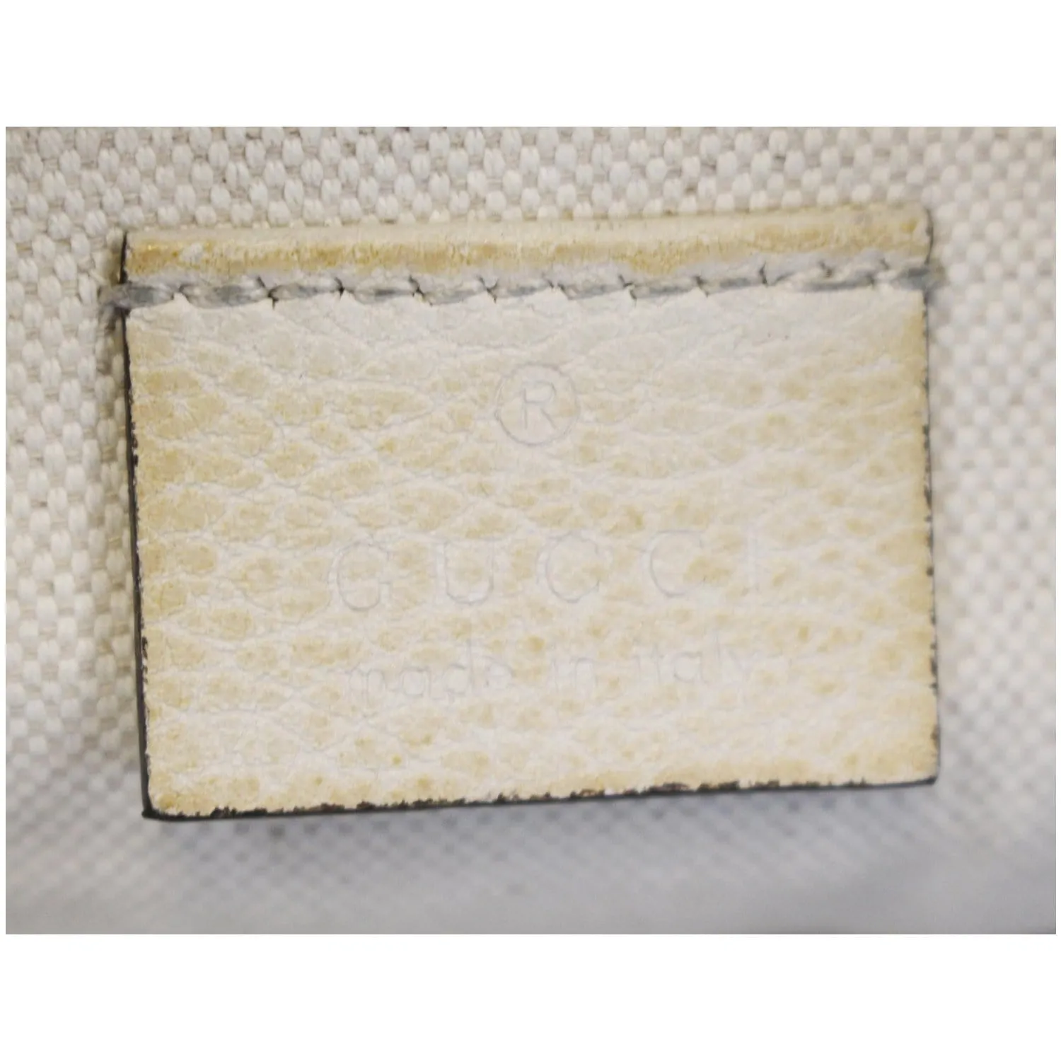 GUCCI Print Leather White Belt Waist Bum Bag Medium 530412