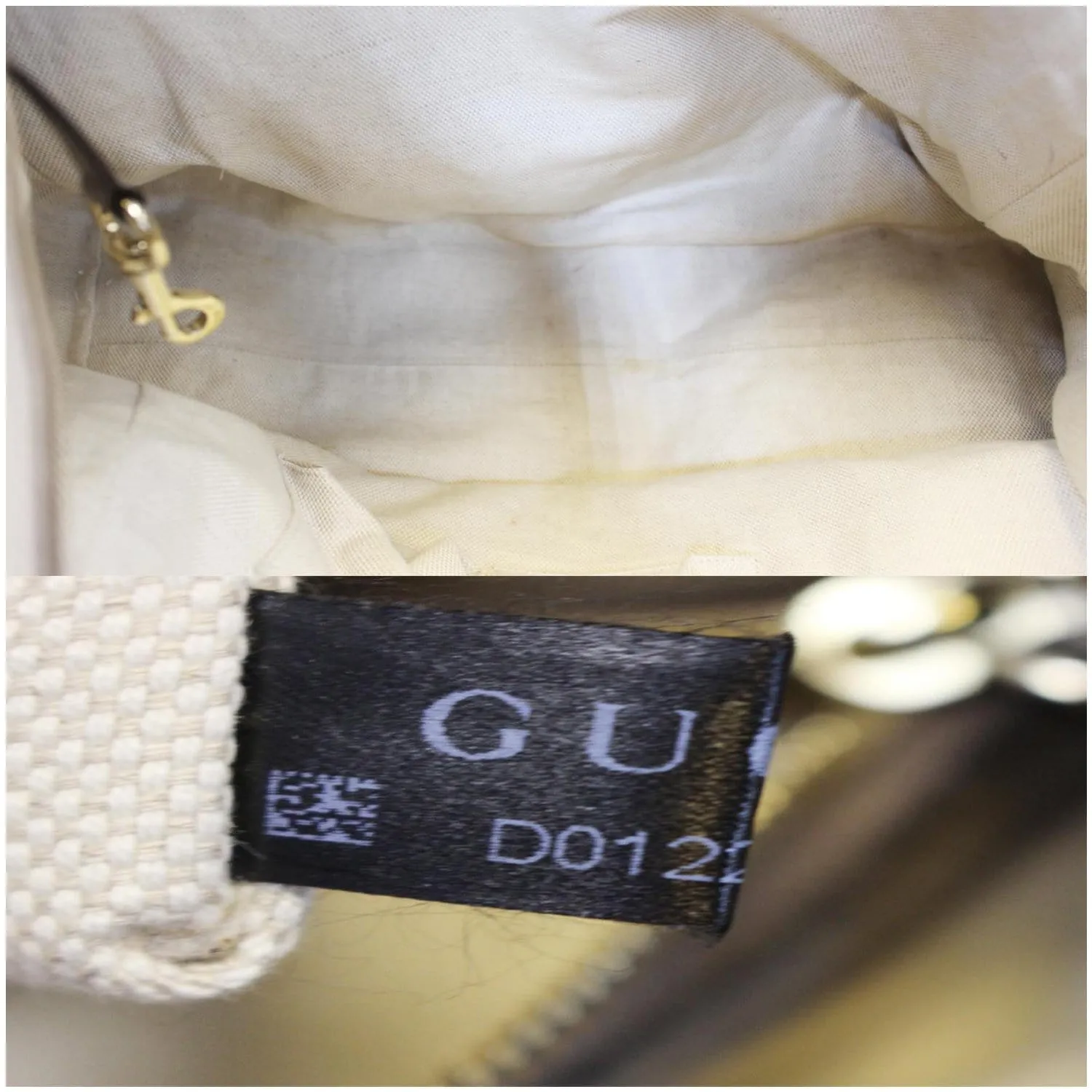 GUCCI Soho Leather Large Tote Shoulder Bag Taupe
