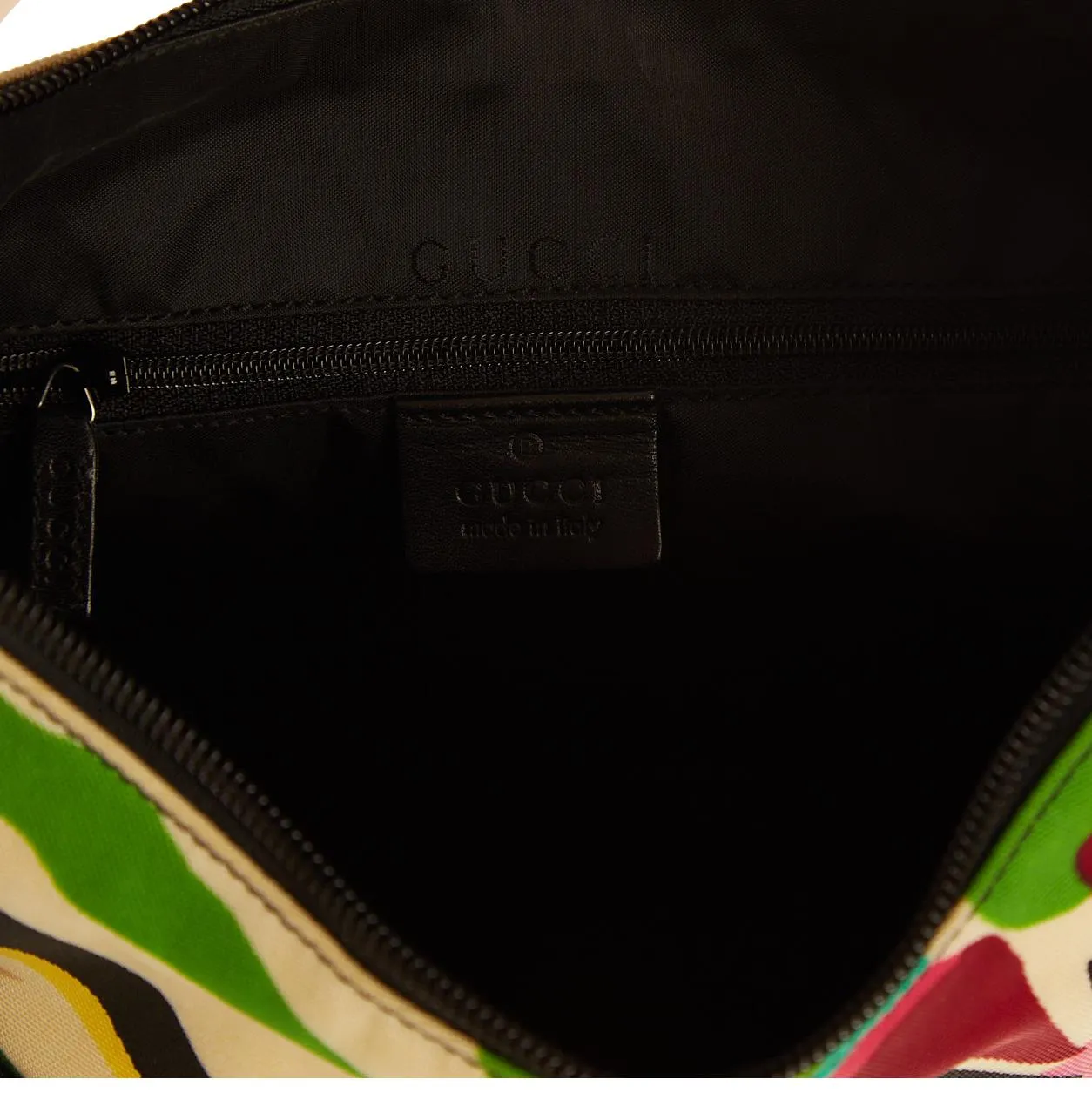 Gucci White Floral Print Shoulder Bag