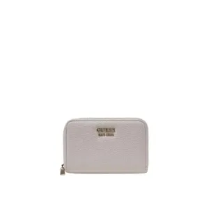 Guess Women's Beige Wallet with Zip and Inside Compartments