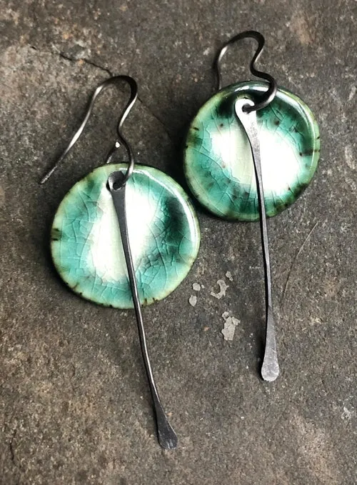 Handmade Hypoallergenic Lightweight Ceramic Statement Earrings Small