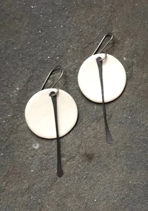 Handmade Hypoallergenic Lightweight Ceramic Statement Earrings Small