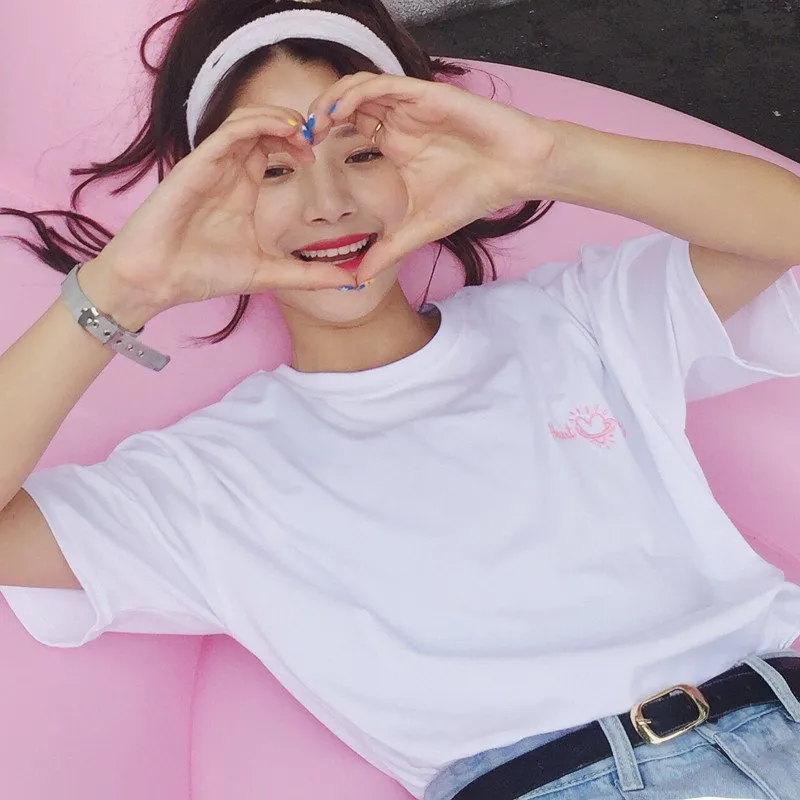 Heart Pretty T-shirt & Strap High Waist Skirt SD01137