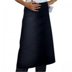 Heavy Duty Black Waist Chefs 3/4 Apron