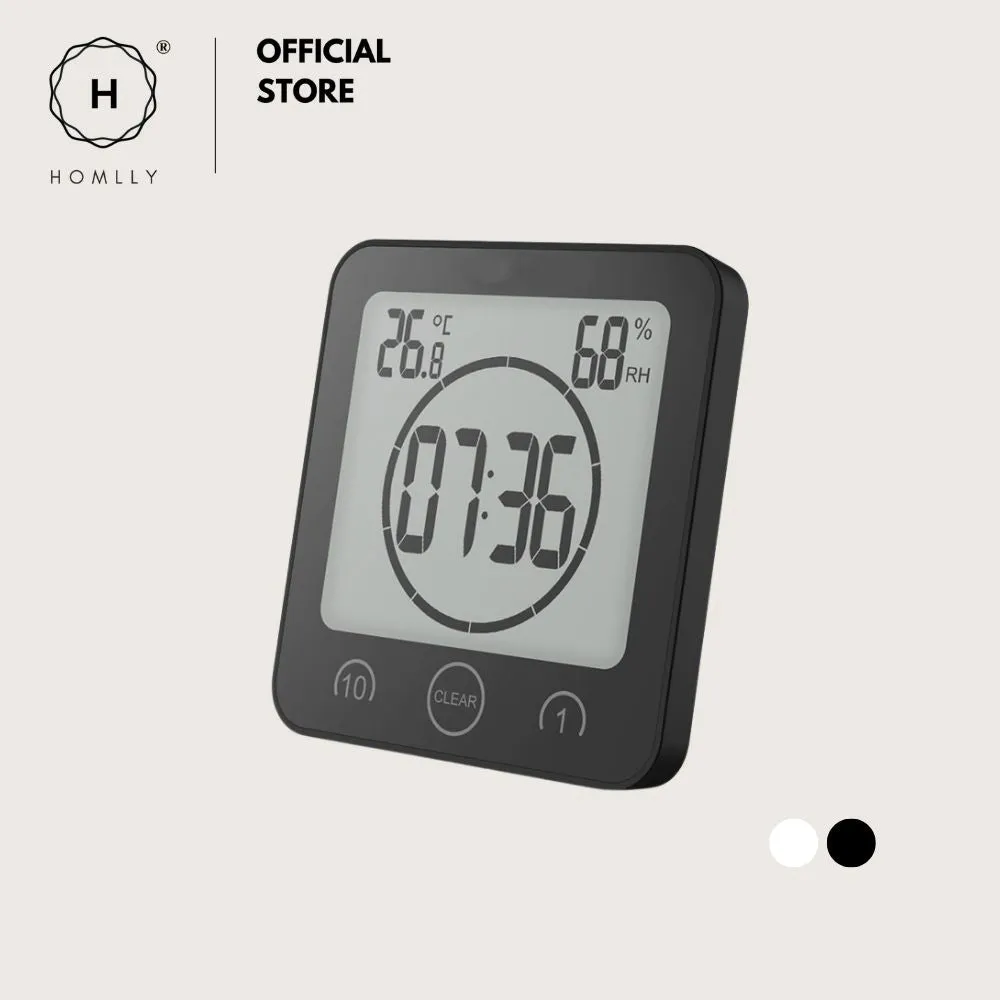 Homlly Bathroom Waterproof Big Digital LCD Wall Clock Timer with Alarm