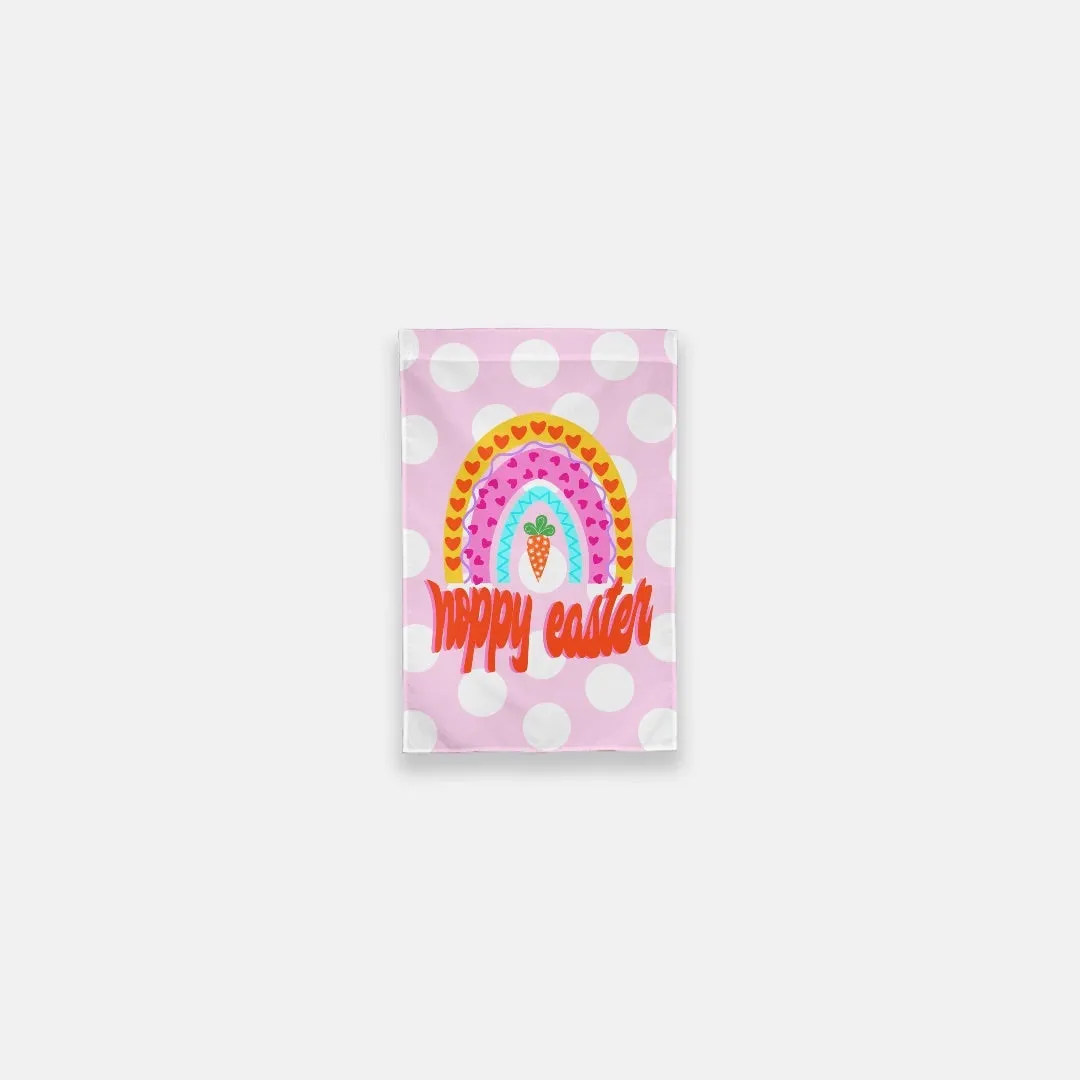 Hoppy Easter Rainbow Garden Flag - 12" x 18"
