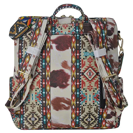 !HOT DEAL! Tribal Cow Faux Leather NGIL Shoulder Backpack
