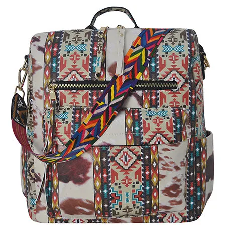 !HOT DEAL! Tribal Cow Faux Leather NGIL Shoulder Backpack