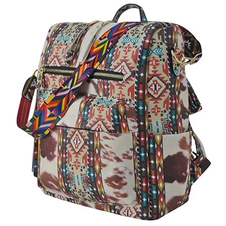 !HOT DEAL! Tribal Cow Faux Leather NGIL Shoulder Backpack