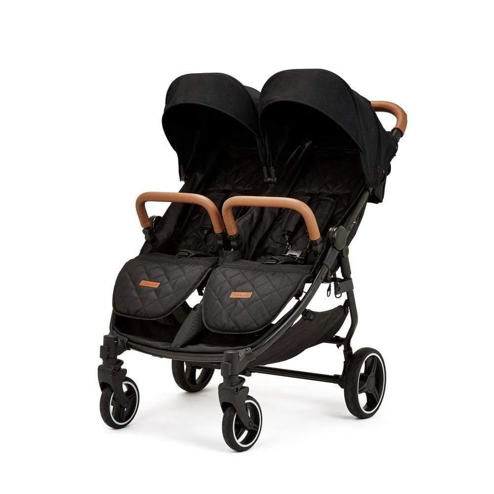 Ickle Bubba Venus Prime Double Stroller - Black Tan