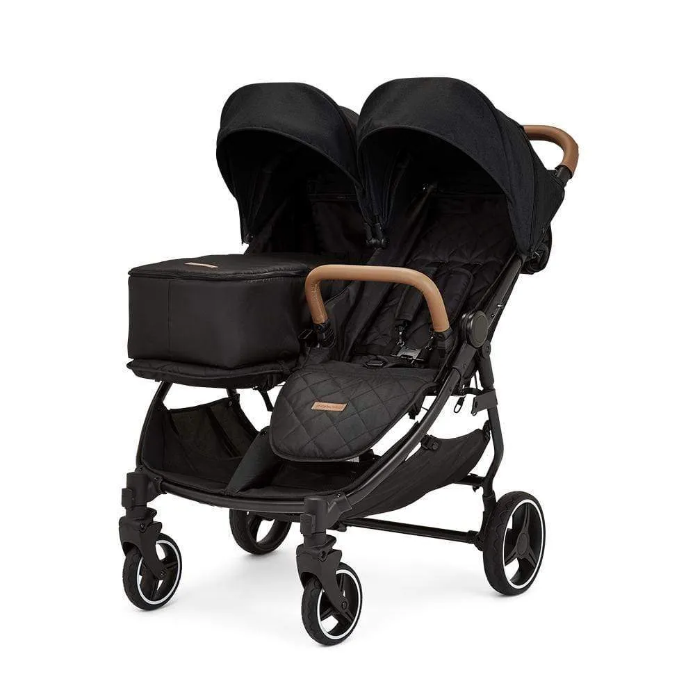 Ickle Bubba Venus Prime Double Stroller - Black Tan