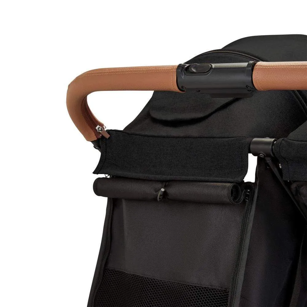 Ickle Bubba Venus Prime Double Stroller - Black Tan