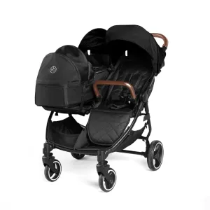 Ickle Bubba Venus Prime Double Stroller - Black Tan
