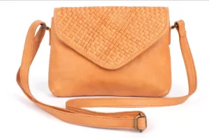 INLEATHERZ BLURT HANDBAG CROSS BODY TAN