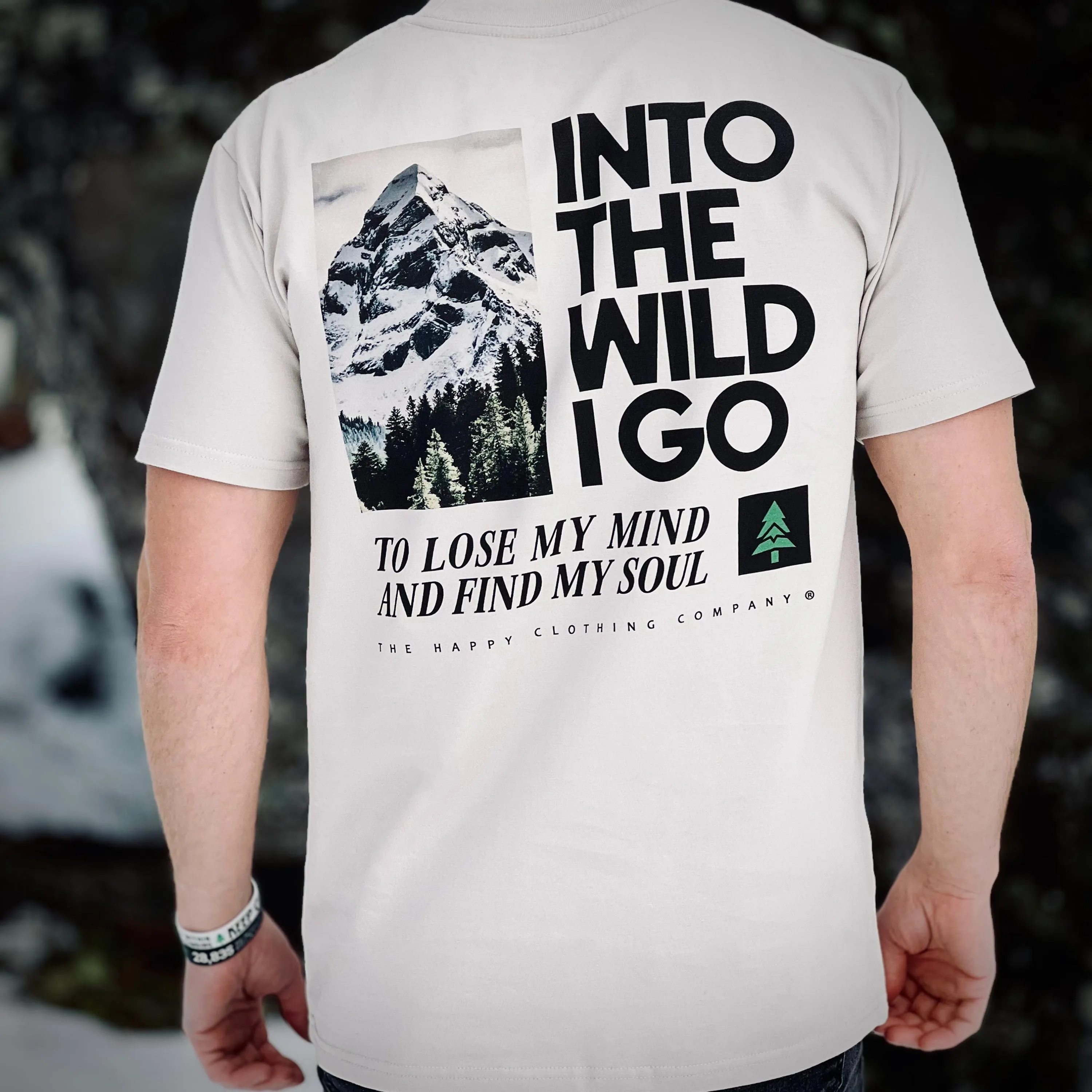 Into The Wild Back Print Peaks & Pines Edition 'Lifestyle Tee' | Premium Heavyweight |