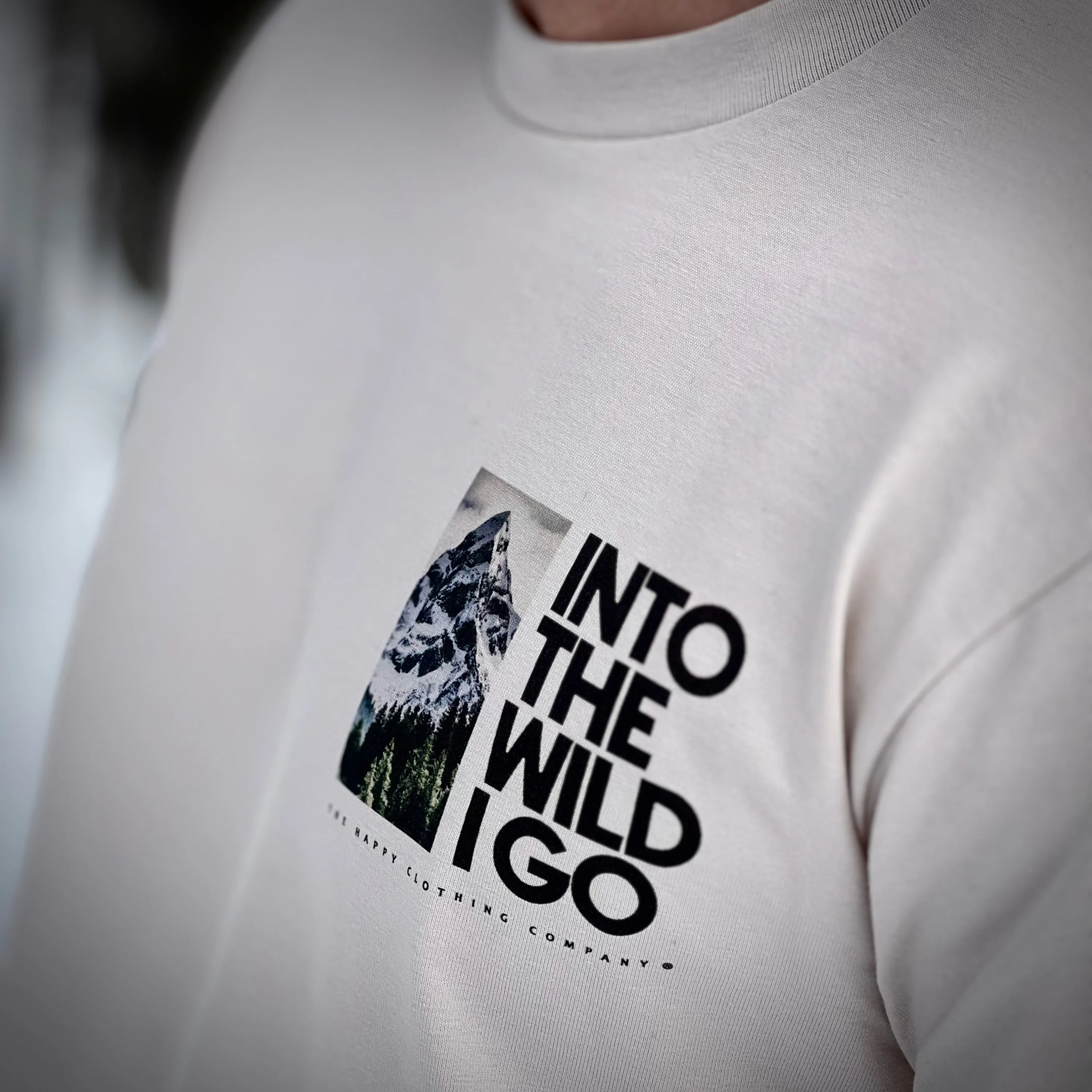 Into The Wild Back Print Peaks & Pines Edition 'Lifestyle Tee' | Premium Heavyweight |
