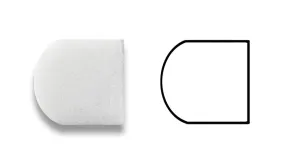 Italian Carrara White Marble Honed 3/4 X 12 Bullnose Liner Trim - Lot of 50 Pcs.