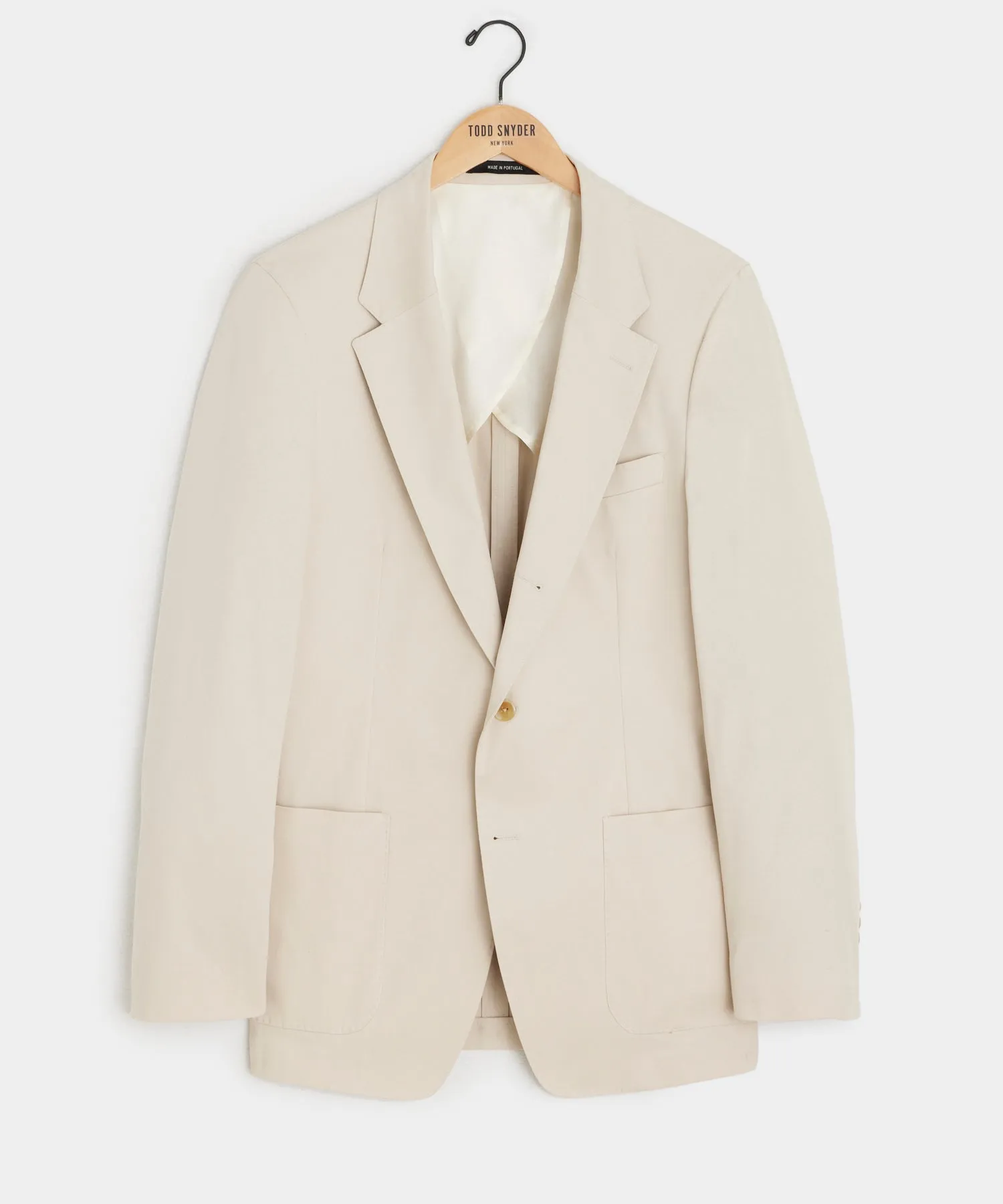 Italian Cotton Madison Jacket in Stone