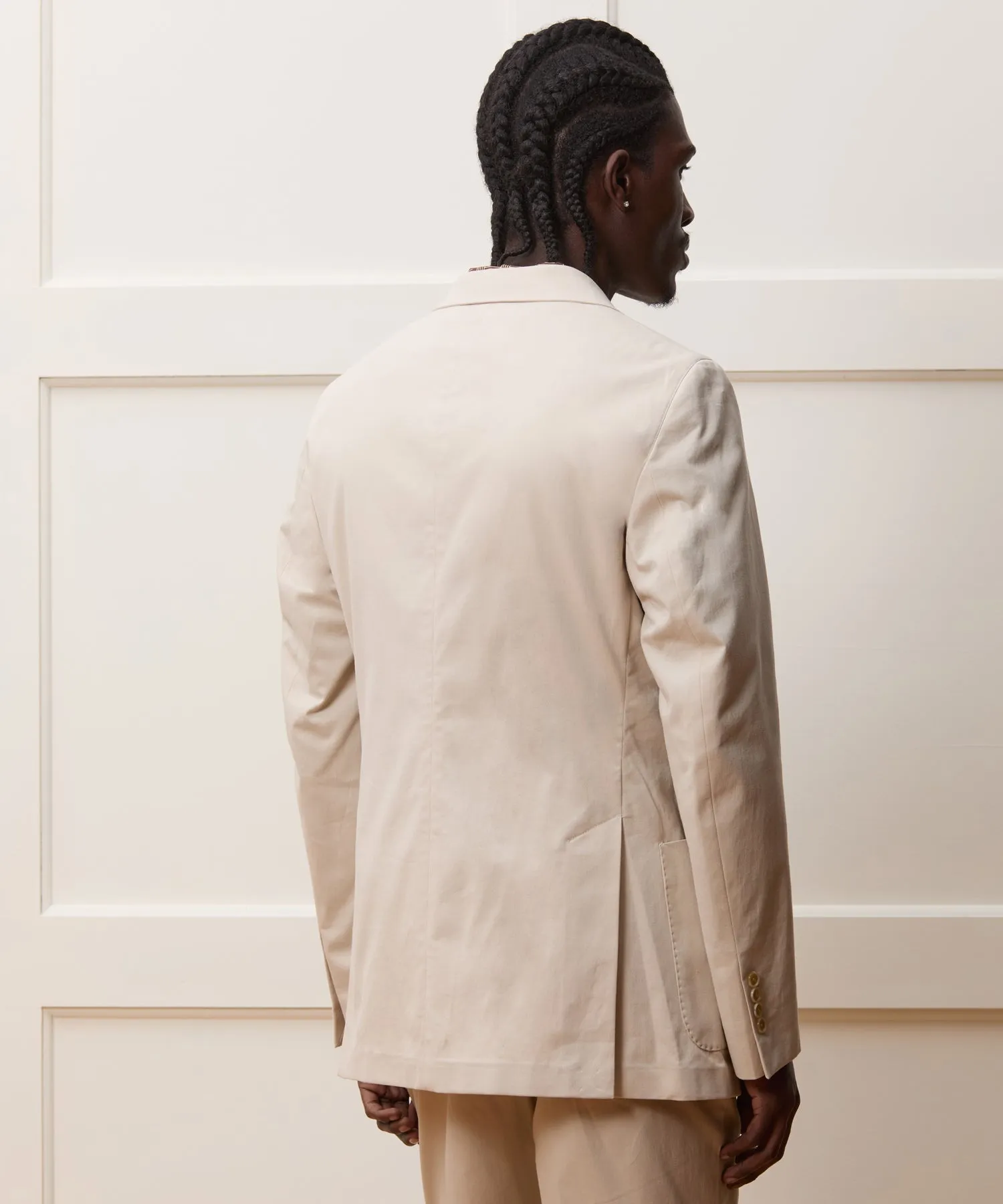 Italian Cotton Madison Jacket in Stone