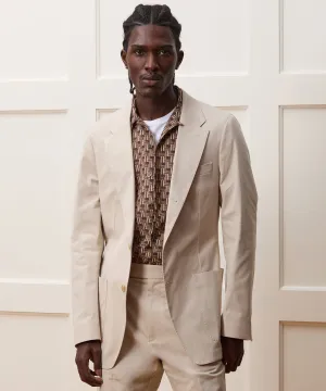 Italian Cotton Madison Jacket in Stone