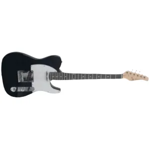 Jay Turser TL Style Lightweight Solid Body Electric Guitar, Black