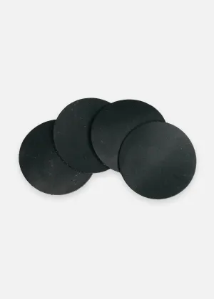 Jet Black Coaster Set in Latigo