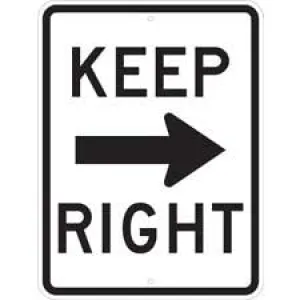 Keep Right Sign/ Buy Online