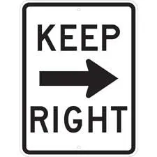 Keep Right Sign/ Buy Online