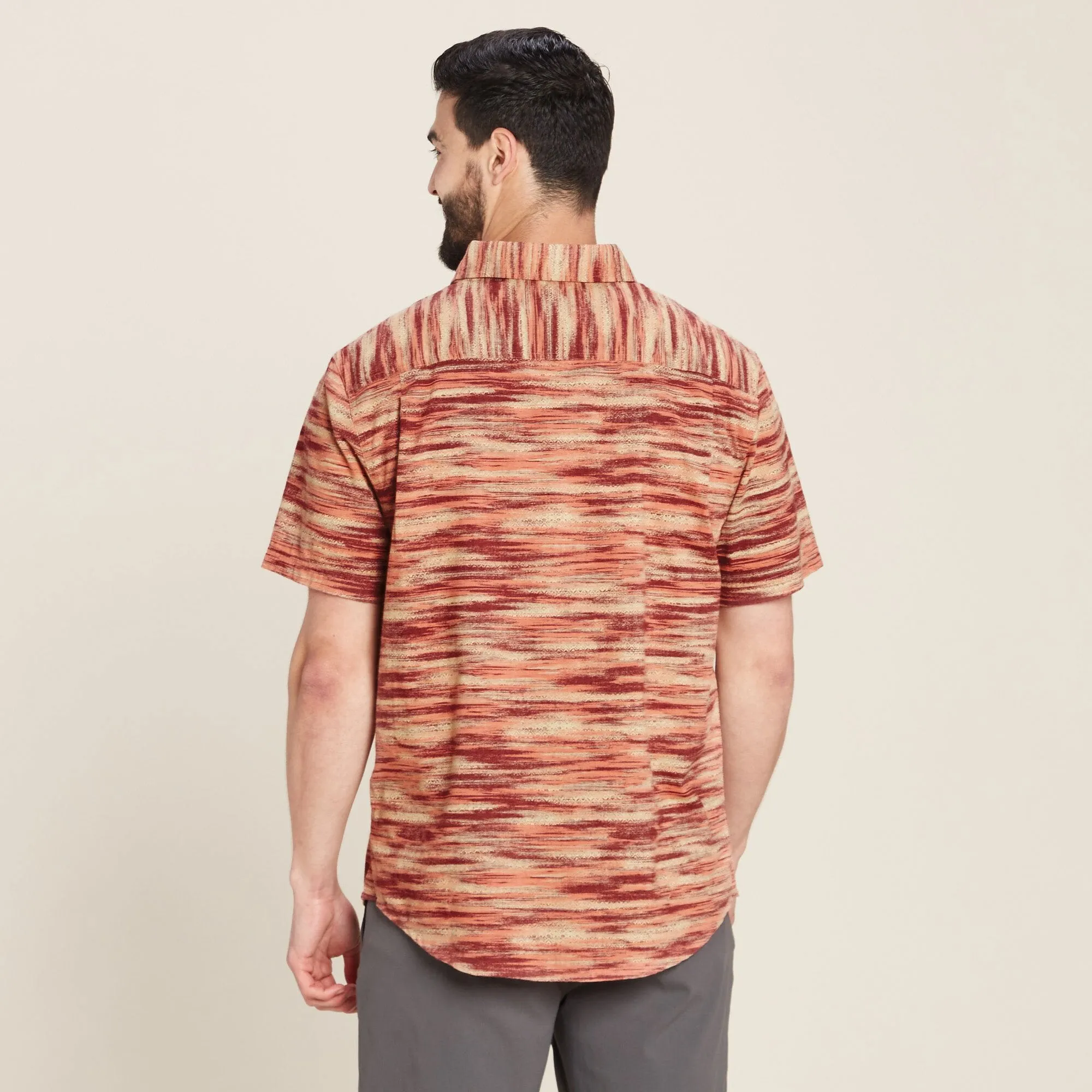 Khamsu Short Sleeve Shirt - Desert Sand Space Dye