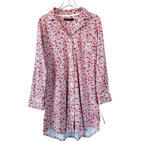Lauren Ralph Lauren NWT 100% Cotton Floral Nightshirt Size Large