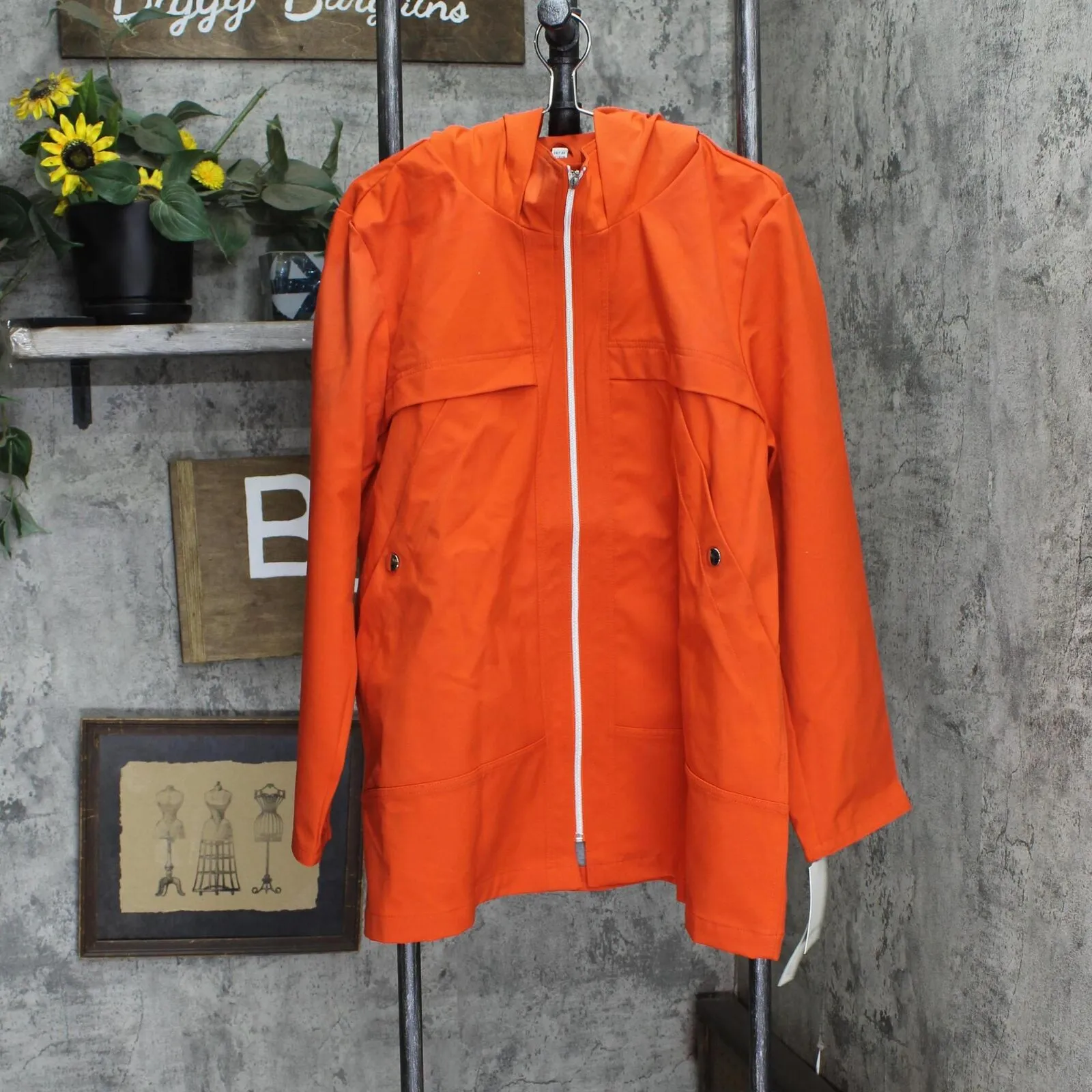 Laurier & Co. Womnes Emma Softshell Water-Resistant Jacket with Hood Orange 1X