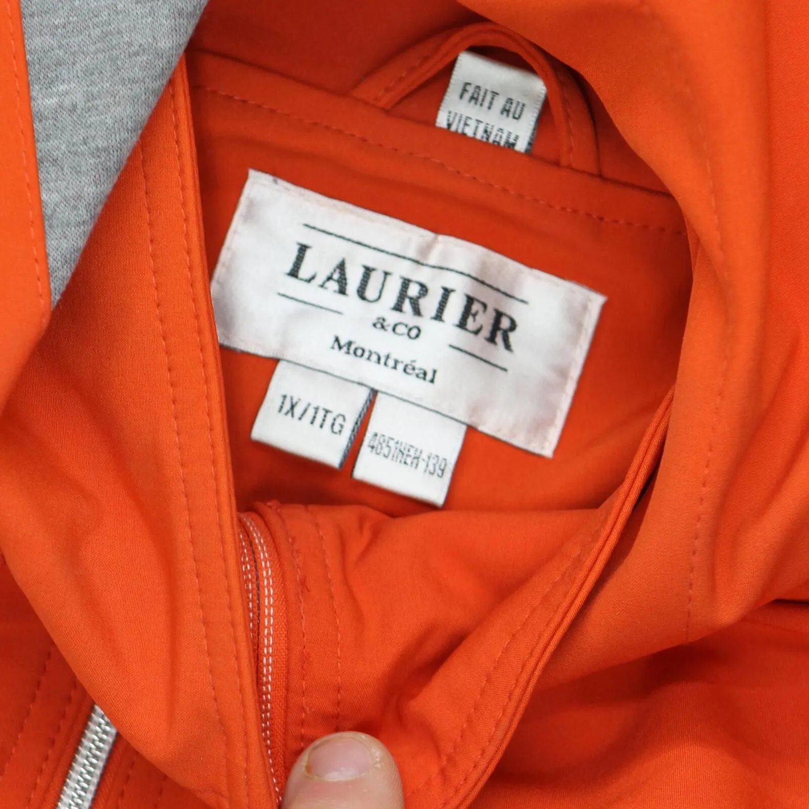 Laurier & Co. Womnes Emma Softshell Water-Resistant Jacket with Hood Orange 1X