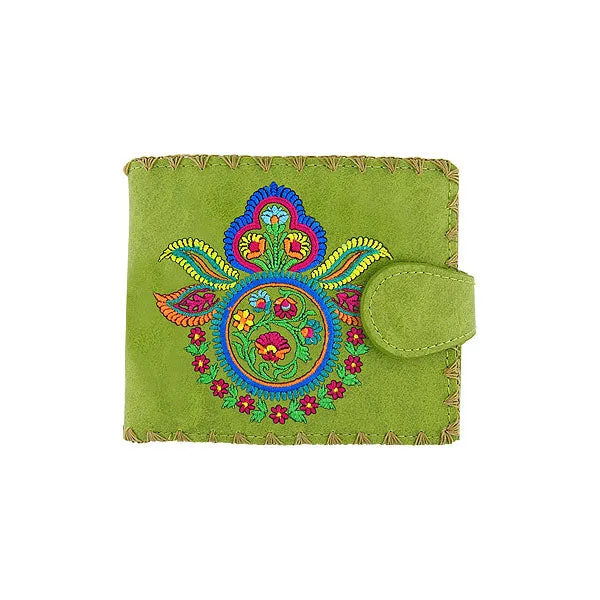 Lavishy Elma Wallet: Ornate Embroidery