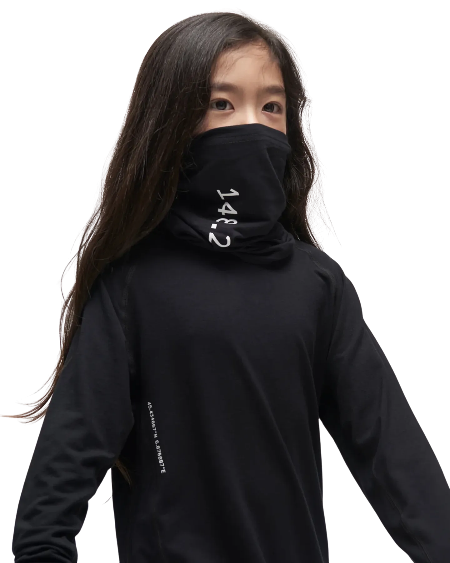 Le Bent Kids Core Lightweight Neck Gaiter - Black
