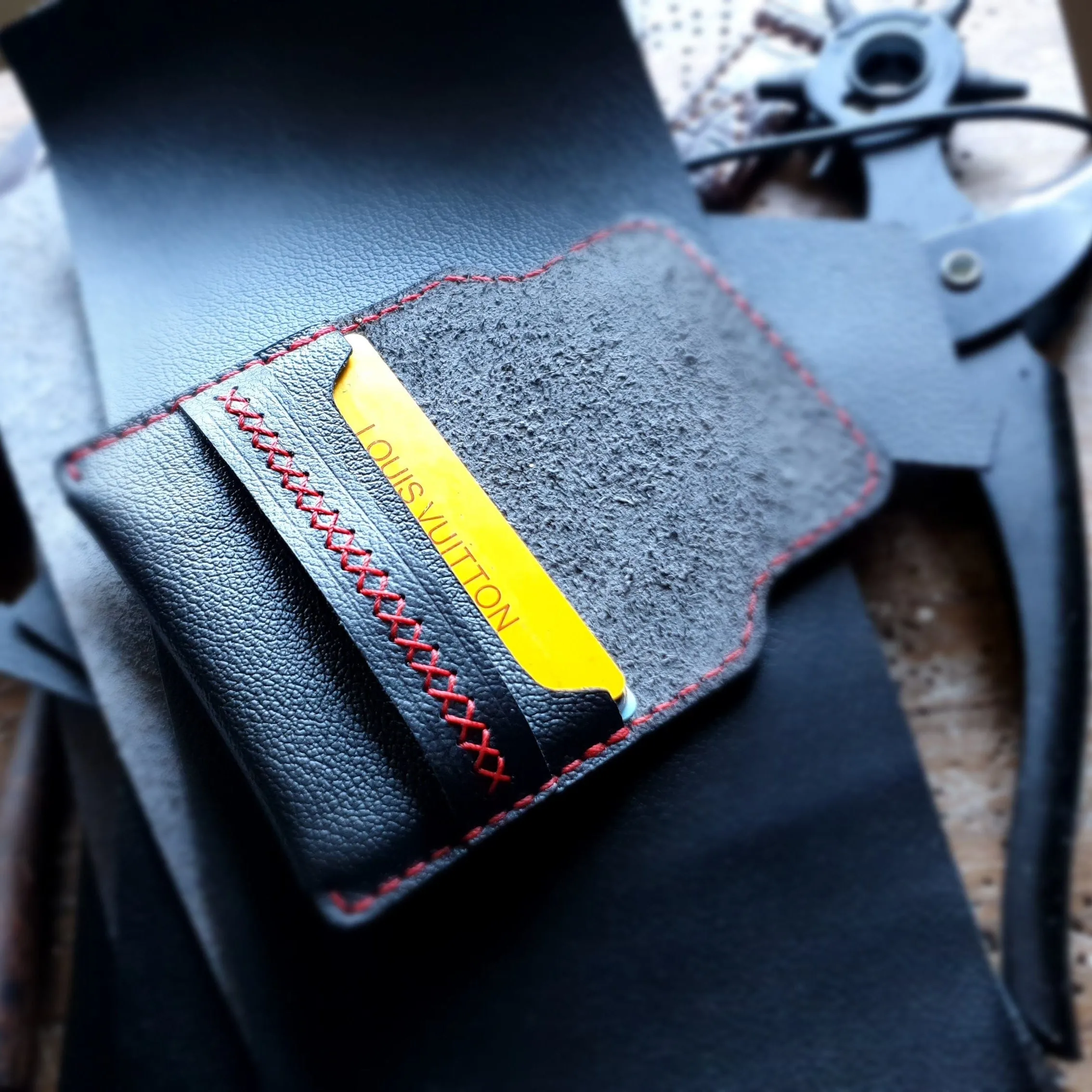 Leather card holder