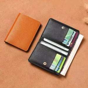 Light Thin Card Bag With Two Fold Buckle Small Wallet Portable Bank Card Driver's License Ultra Light