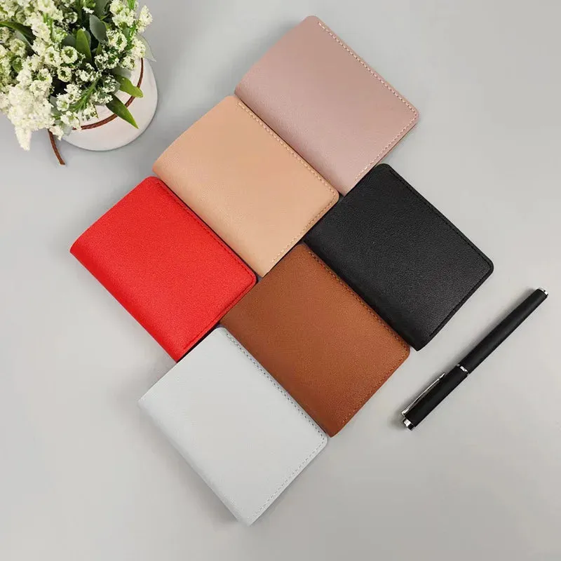 Light Thin Card Bag With Two Fold Buckle Small Wallet Portable Bank Card Driver's License Ultra Light