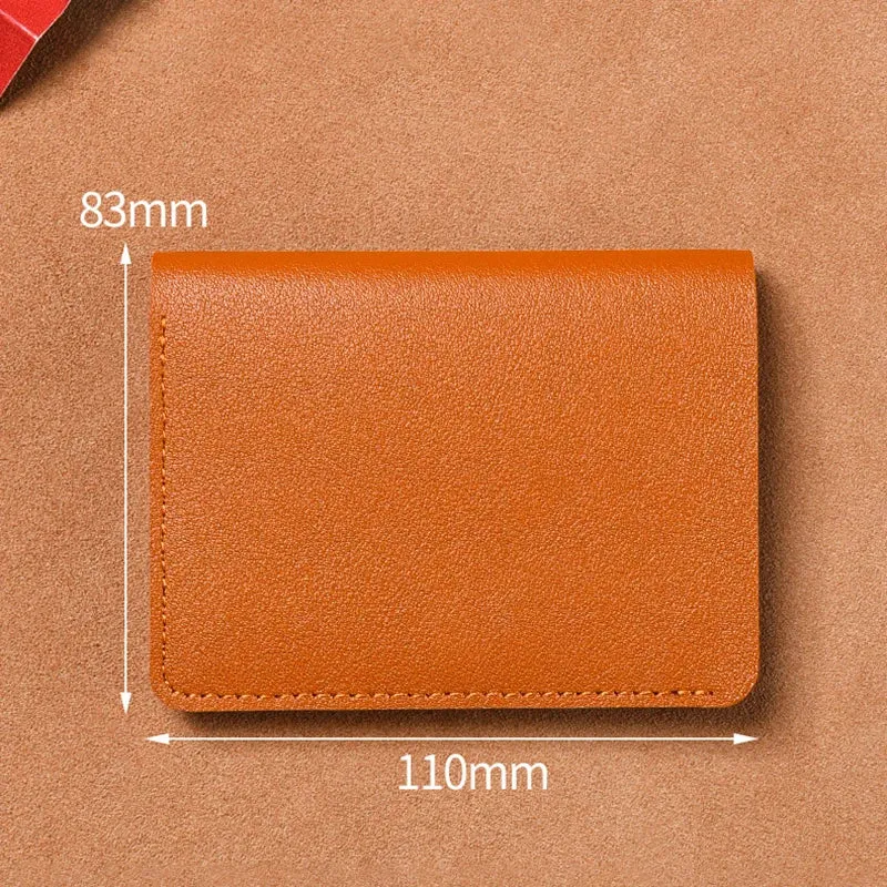 Light Thin Card Bag With Two Fold Buckle Small Wallet Portable Bank Card Driver's License Ultra Light