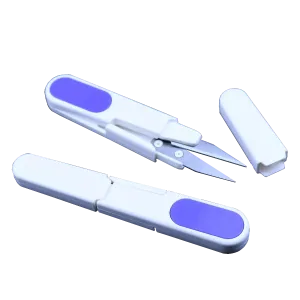 Lightweight Plastic Thread Snips-Clippers with Safety Cover